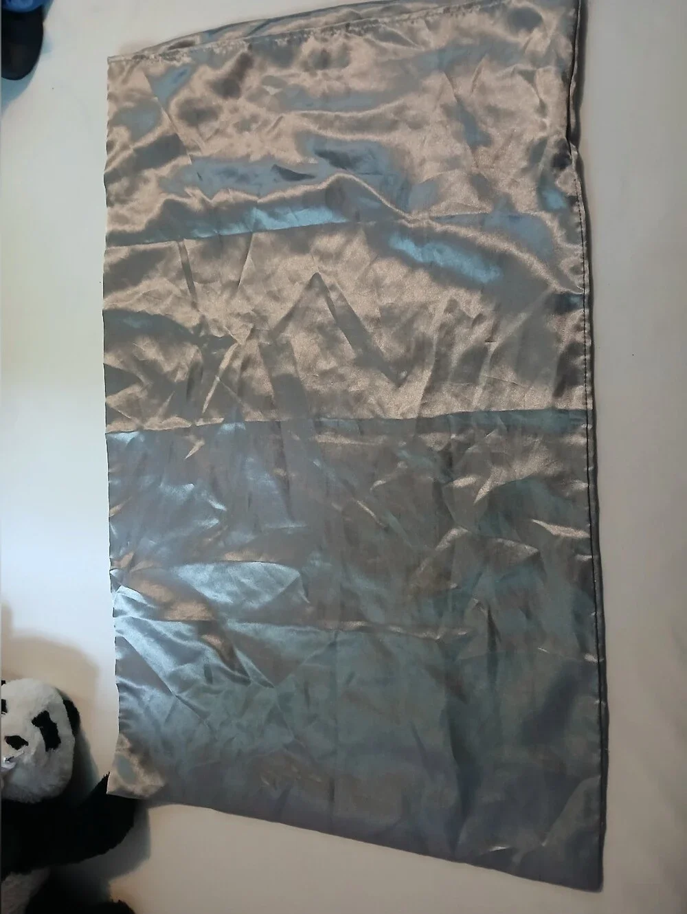 Silky Silver Gray Satin Pillowcase Set